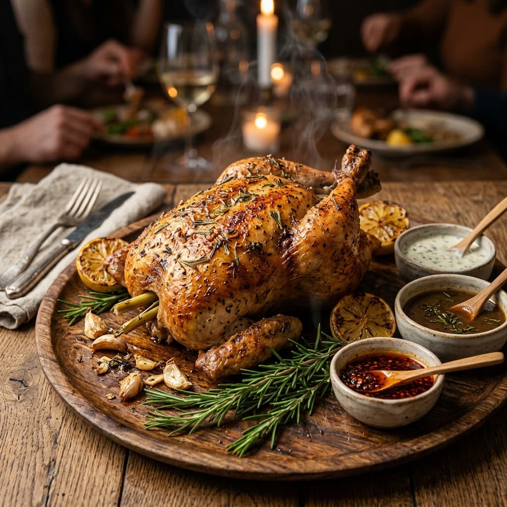Golden Whole Roasted Chicken